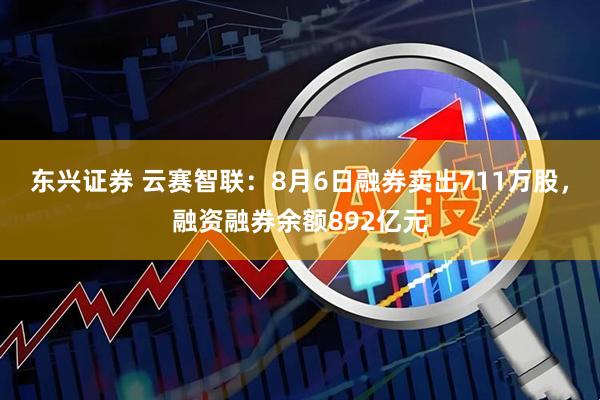 东兴证券 云赛智联：8月6日融券卖出711万股，融资融券余额892亿元